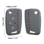 2X Silicone Key Fob Cover Case for VW (4 Buttons)