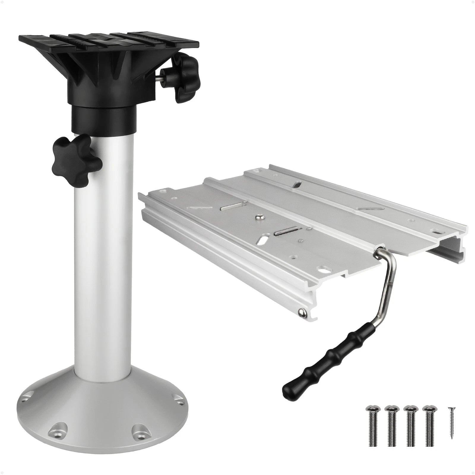 Adjustable Boat Seat Pedestal and Slide Set for (19" to 25")