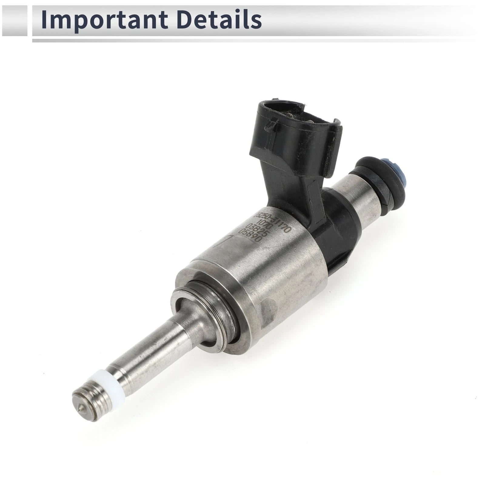 Fuel Injector for Lexus GS350 (2016–2019) 1 Pc Black Silver Tone