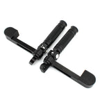 Stirrup Heel Foot Rest Pegs for Harley Sportster XL 883 1200 Softail FXWG FXR