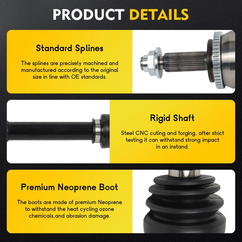 Front Passenger Side CV Axle Shaft for Kia Forte Koup Forte5 (2014–2016)