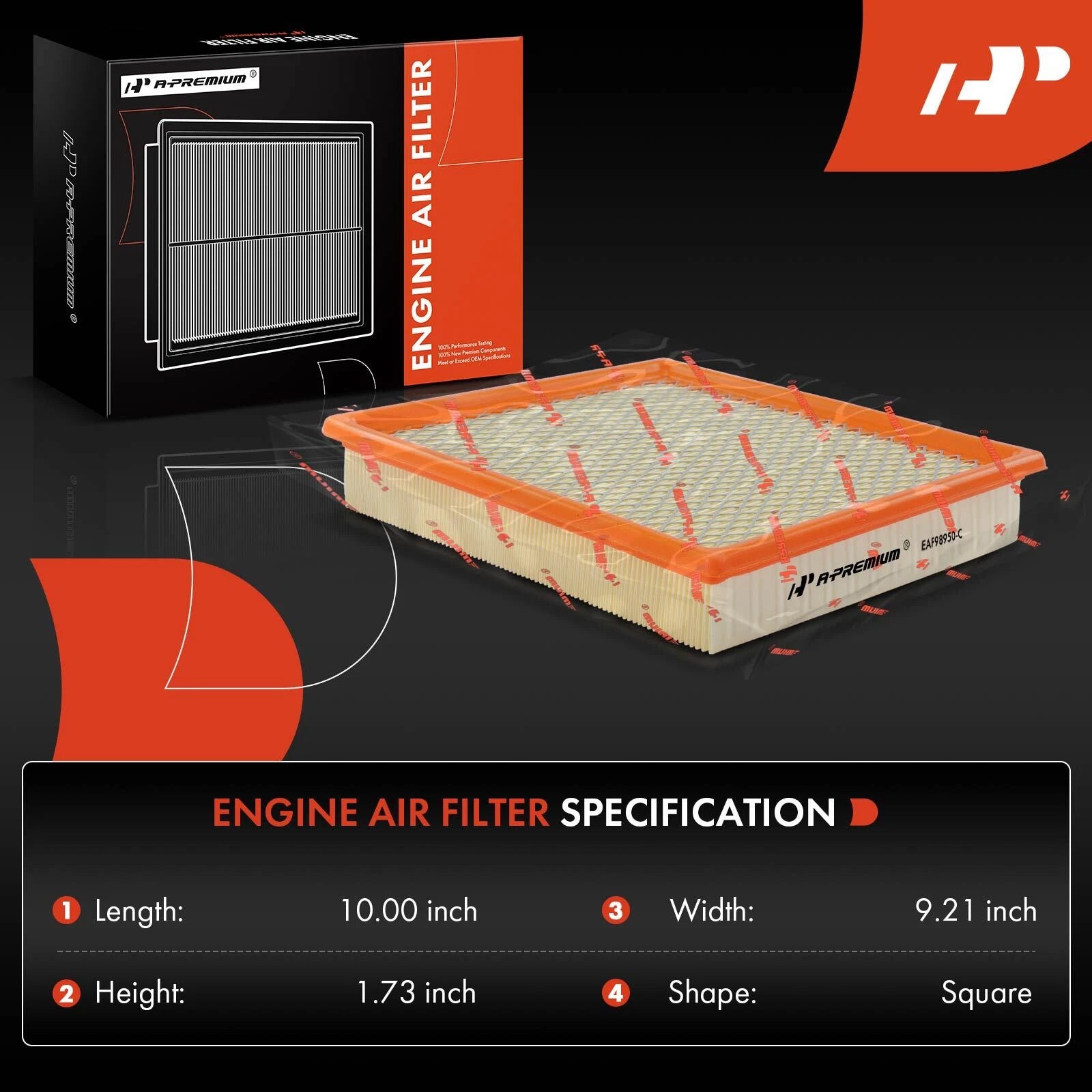 2X Engine Air Filter for Ford Mustang (2005-2010) V6 V8