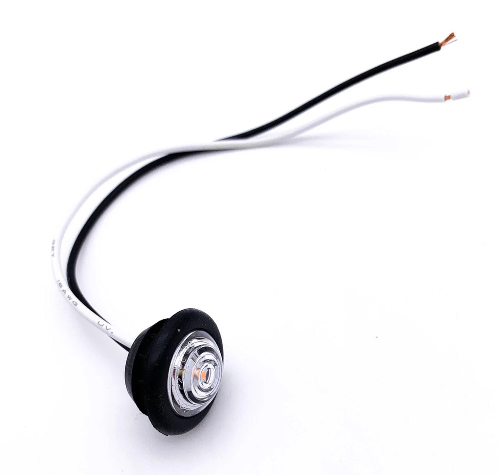 Mini Amber LED Marker Clearance Light with Grommet for Truck RV (Universal)