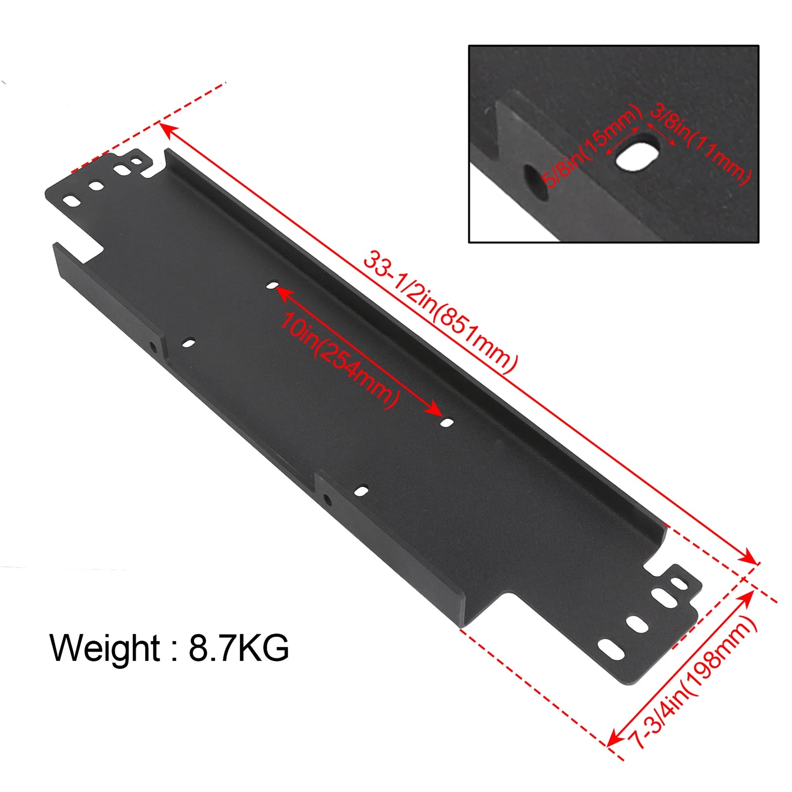 Winch Mounting Plate for Jeep Wrangler (1987–2006) - 12000 lb Capacity