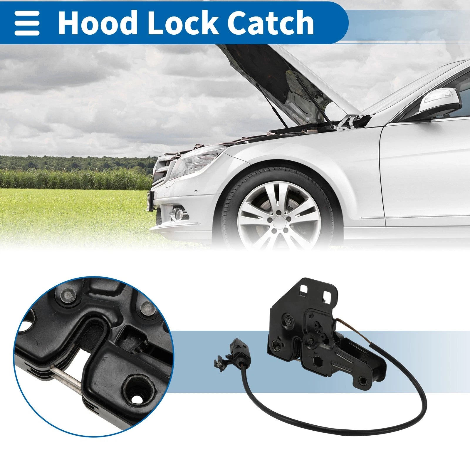 Hood Latch Assembly for Audi S4 (2001–2009) No. 4FD823509