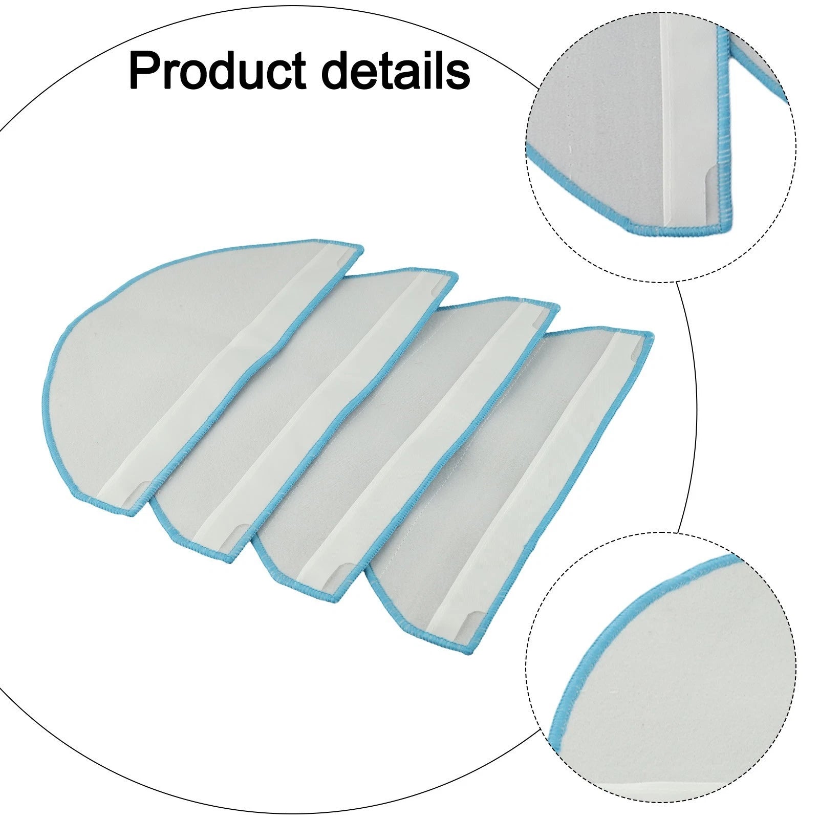 Microfiber Mop Cloths for Roomba Vacuums (Set of 4)