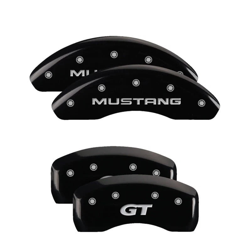 Front and Rear Black GT Brake Caliper Covers for 1997–1998 Ford Mustang