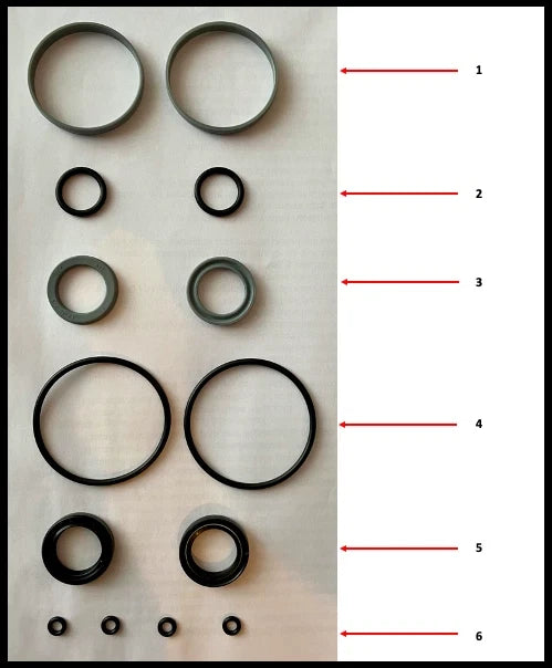 Trim Cylinder Rebuild Set for Volvo Penta SX DPS & OMC Cobra (2 Cylinders)