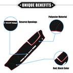 Dashboard Cover Mat for Toyota Hiace Wide Edition  Black Red