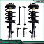 Front strut shocks sway bar link outer tie rod kit for Nissan Quest (2004–2009)