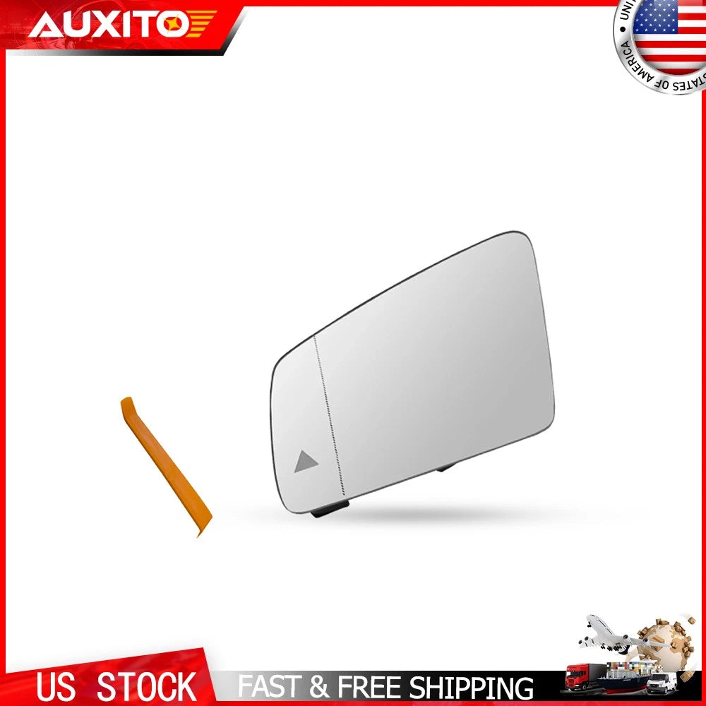 Driver Left Side Mirror Glass with Heat and Blind Spot for Benz E-Class (2010–2016)