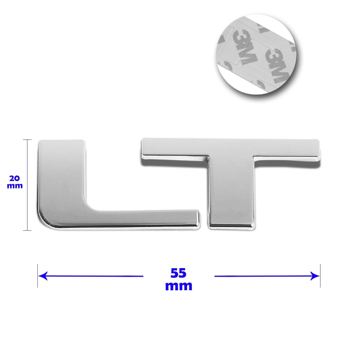 LT Chrome Emblem Sticker for GMC Chevrolet Pickup