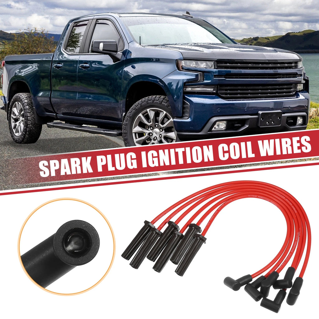 6 Pcs Spark Plug Wire Ignition Coil Cable for Chevy 194 216 235 (1940–1962)