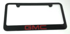 License Plate Frame Black with Red Emblem for GMC Pickup SUV (2001–2025)