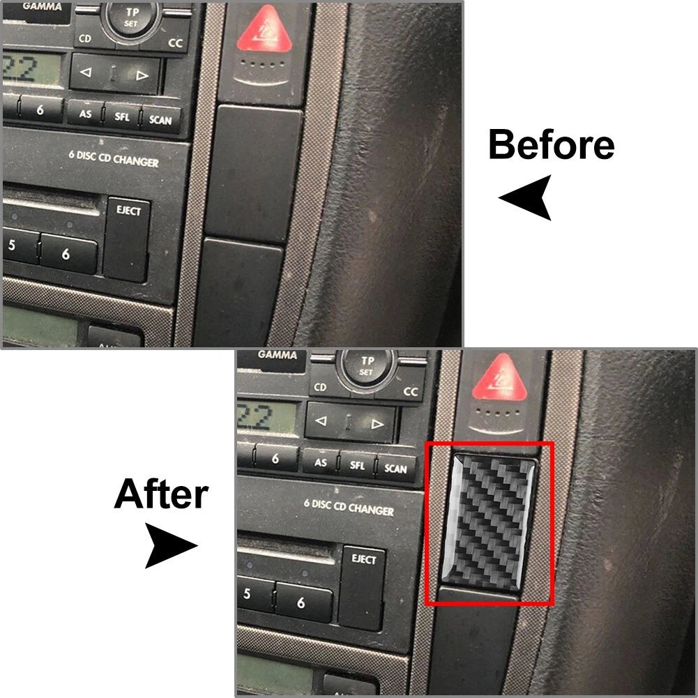 Radio CD Panel Side Button Cover Trim for Volkswagen Passat B5 (2001–2005)