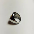 Crystal Bar & Shield Signet Ring for Harley-Davidson (Size 6)