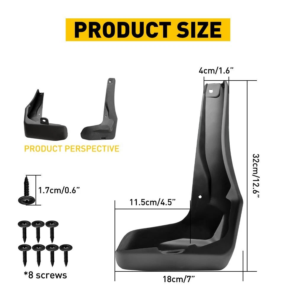 Mud Flap Splash Guards for Honda Civic Hatchback (2017–2021)
