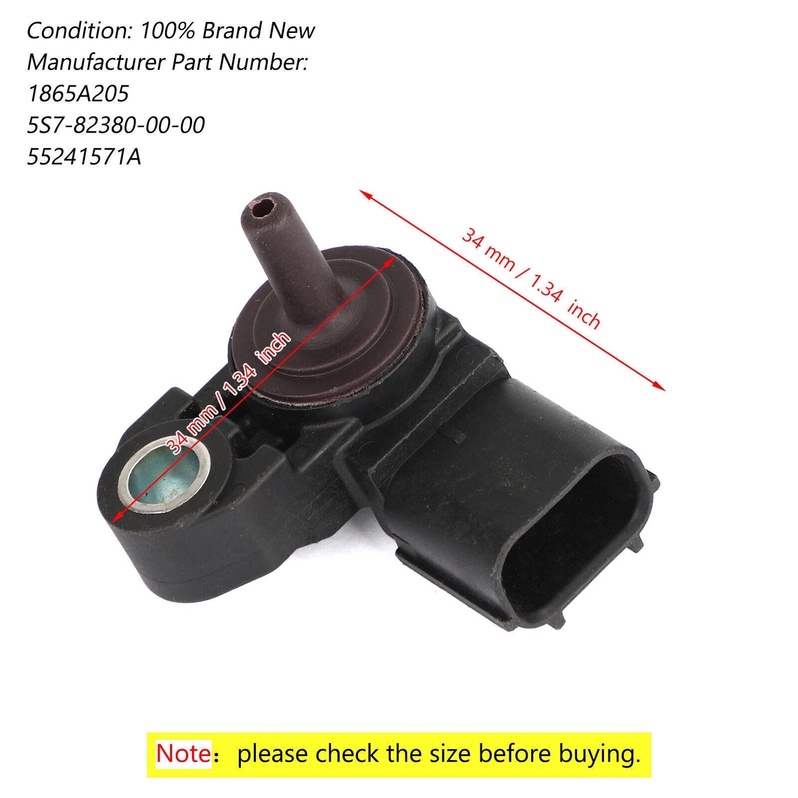 Air Pressure Sensor for Multistrada 1200, Panigale 899/959, 1199, Diavel (2010–2020) 55241571A