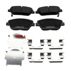 Set of 4 TRW Pro Front Slotted Ceramic Brake Pads for Hyundai Sonata, Kia Optima