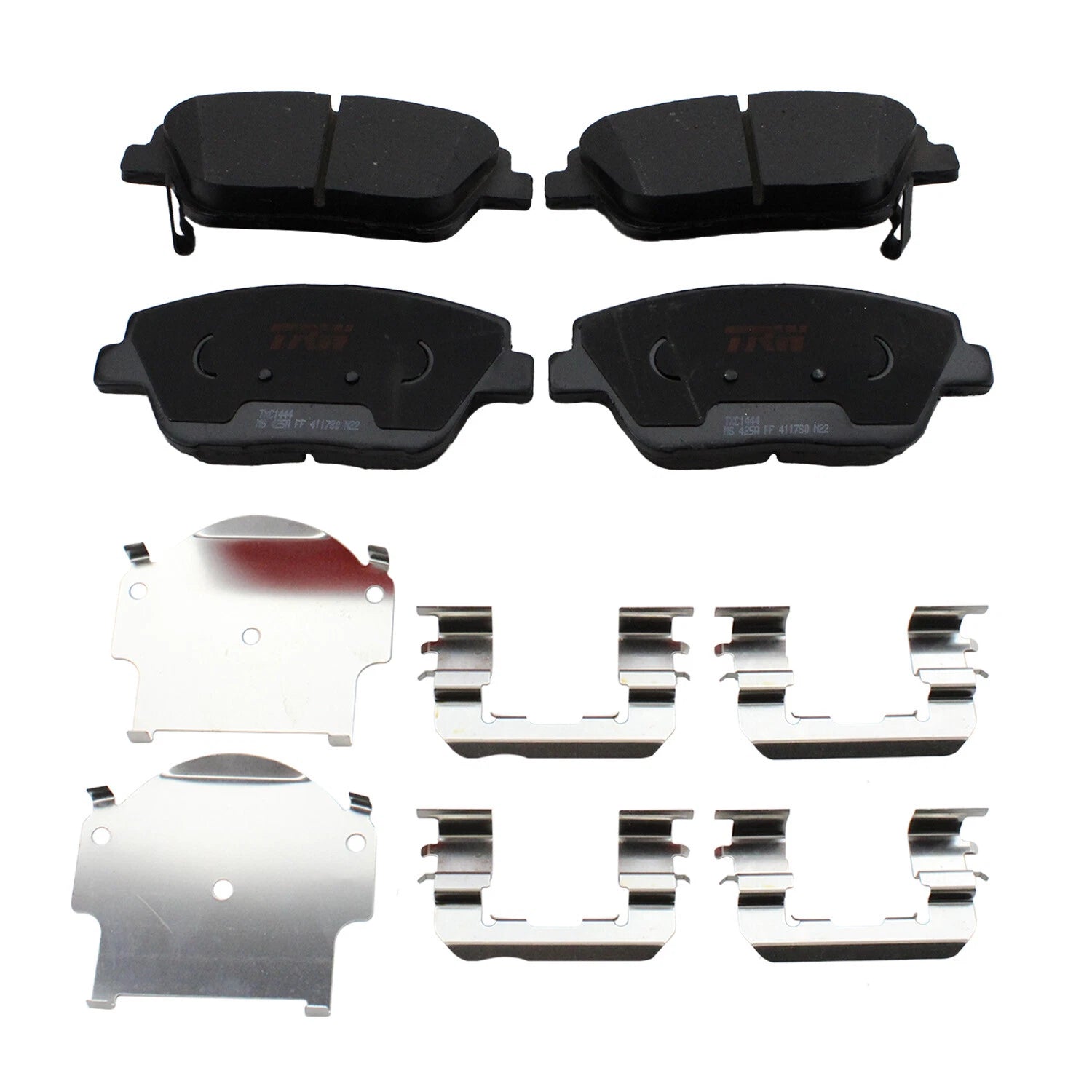 Set of 4 TRW Pro Front Slotted Ceramic Brake Pads for Hyundai Sonata, Kia Optima