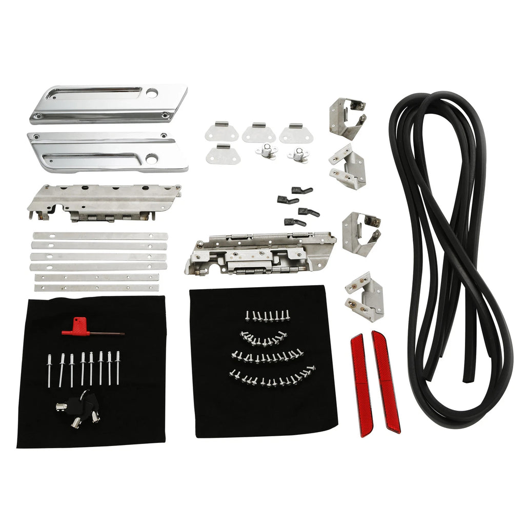 Saddlebag Hardware Latch Hinge Lock Kit for Harley Road Glide (1993–2013)