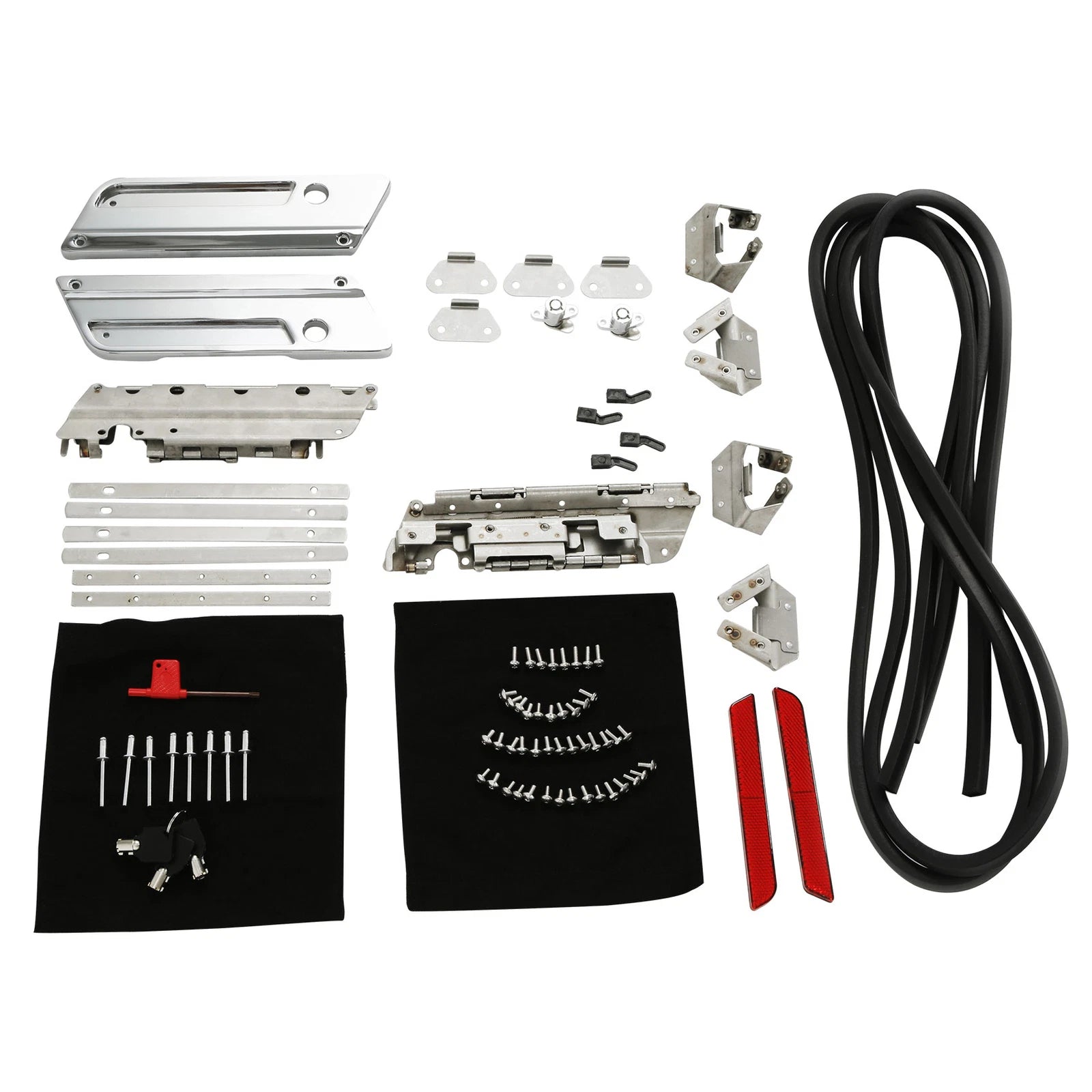 Saddlebag Hardware Latch Hinge Lock Kit for Harley Road Glide (1993–2013)