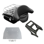 Chopped Trunk Backrest w/ Mount Rack Plate for Harley Touring (2009–2013)