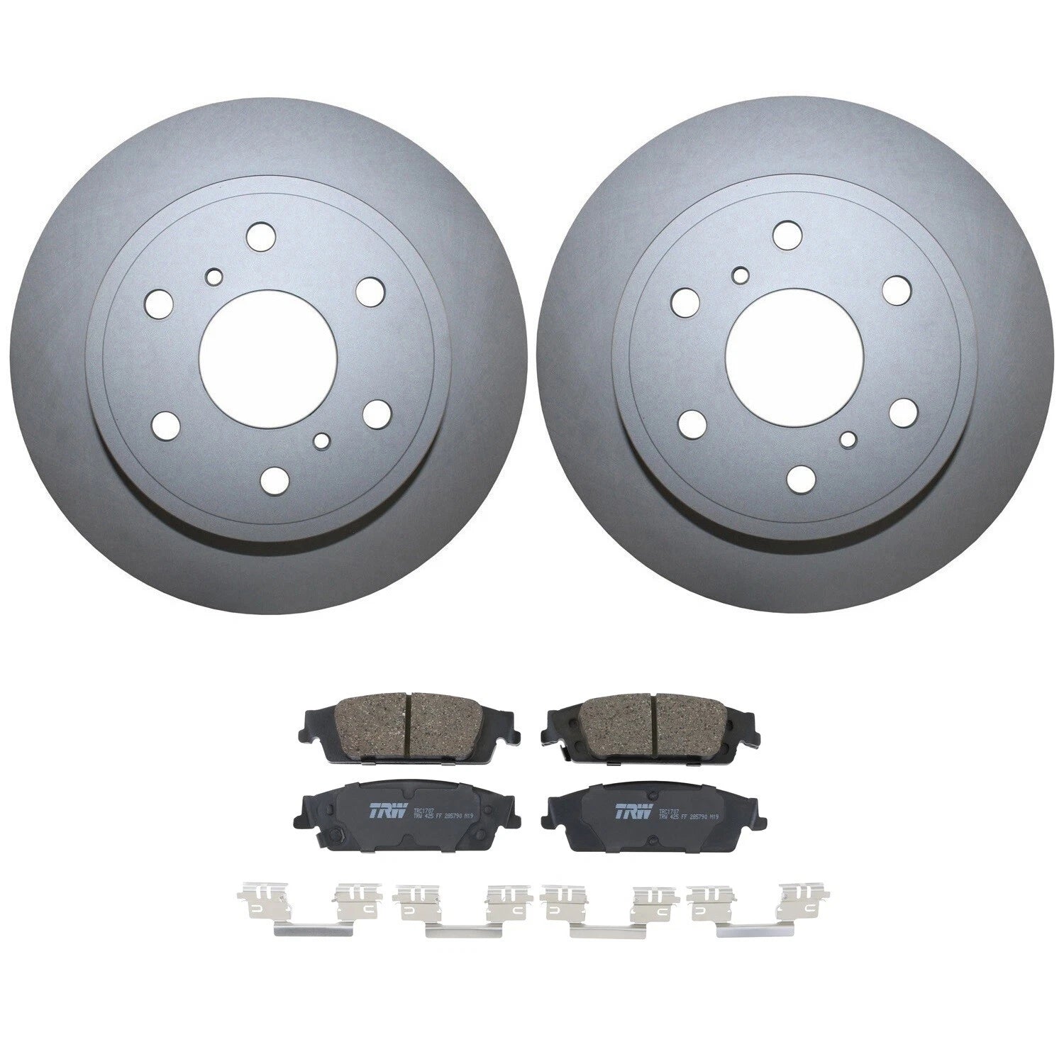 Rear Brake Kit 345mm Rotors & TRW Pro Ceramic Pads for Cadillac Chevrolet GMC