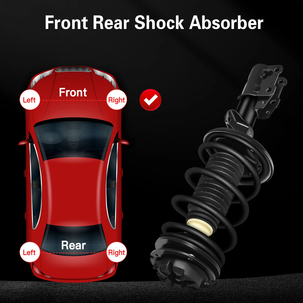 Set of 2 Front Quick Complete Struts with Coil Spring for Saturn Ion (2003-2007)