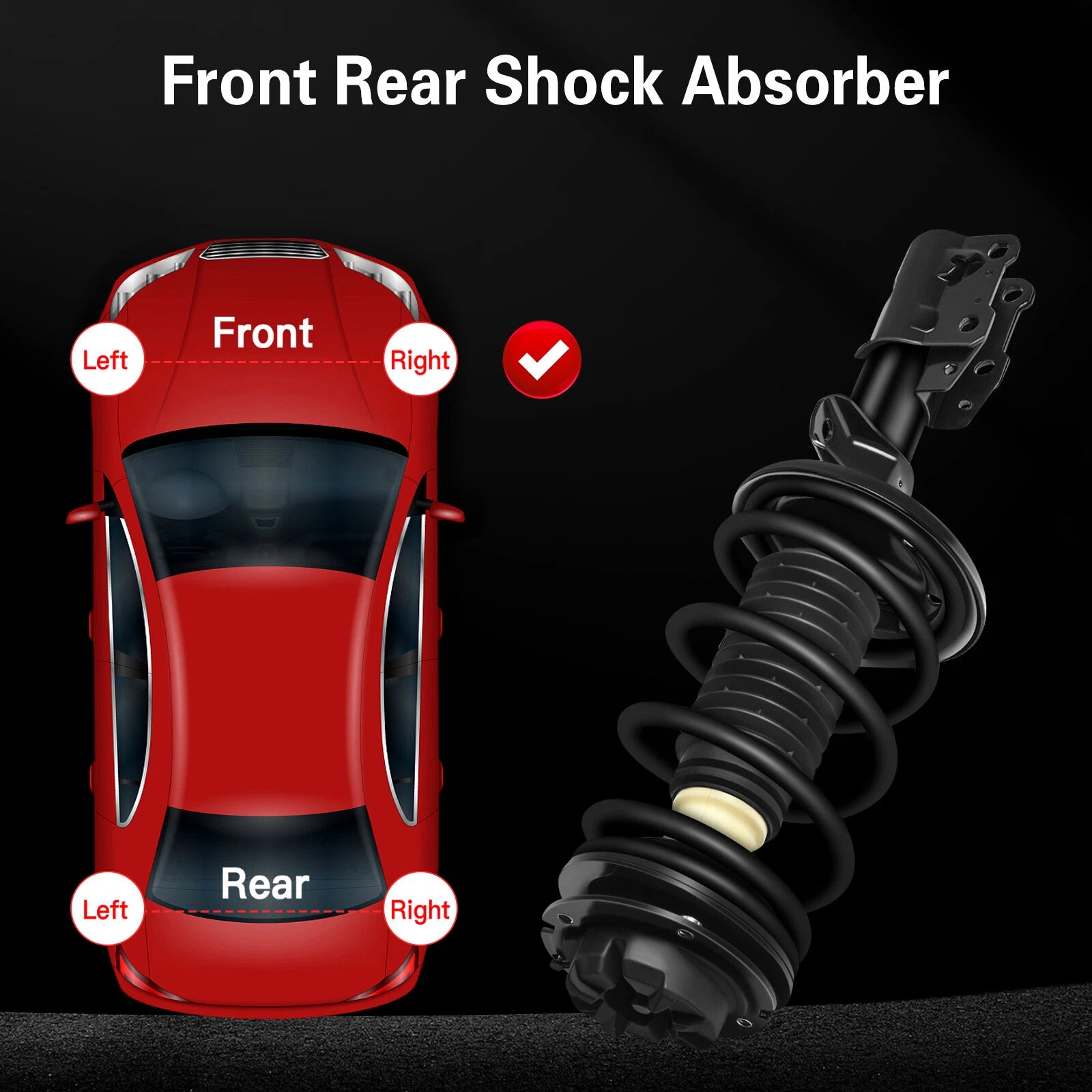 Set of 2 Front Quick Complete Struts with Coil Spring for Saturn Ion (2003-2007)