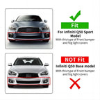 Front Lower Grille & Fog Lights Cover for Infiniti Q50 (2014–2017)