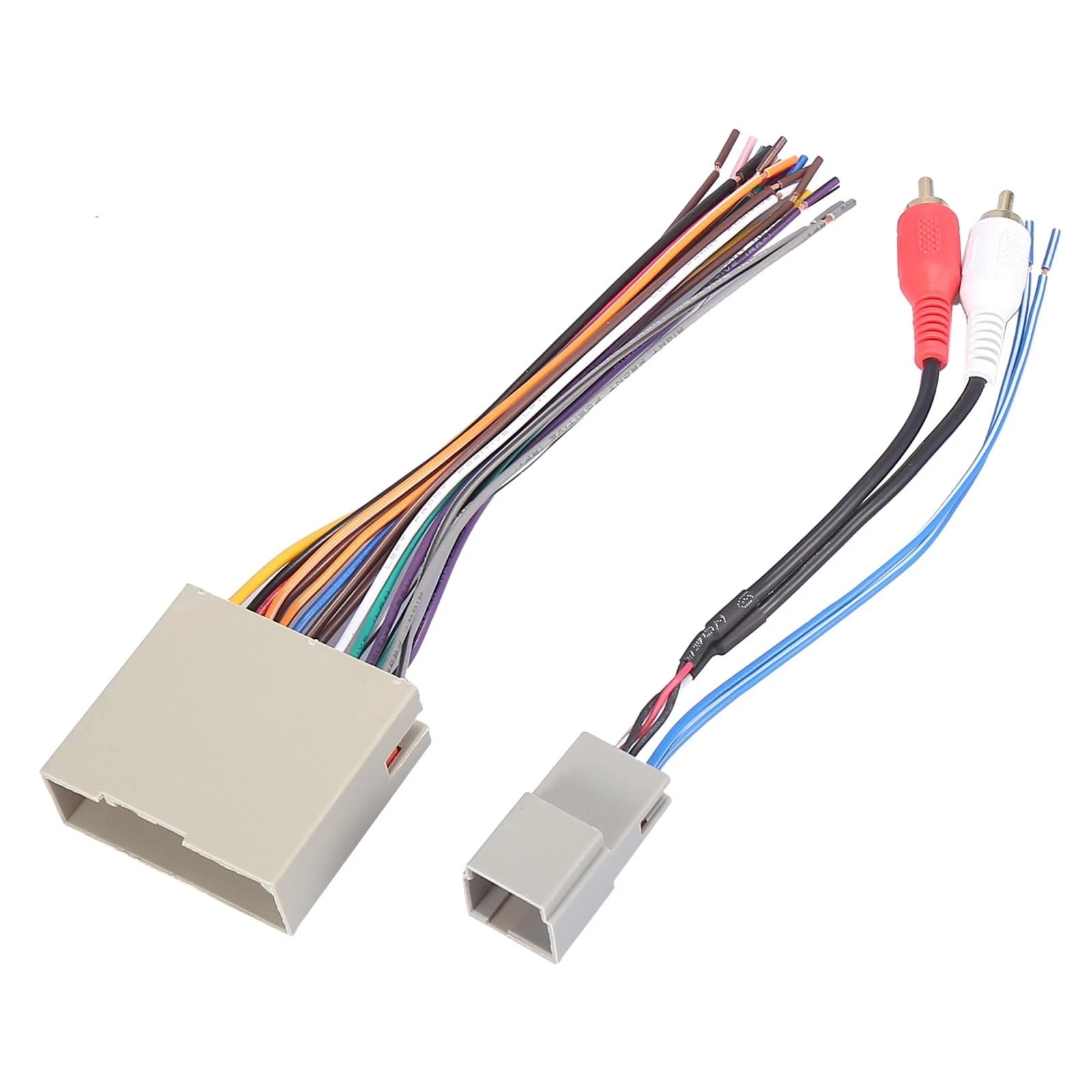 Stereo CD Player Wiring Harness Set of 2 RCA Connectors for Ford Freestar (2004–2007)