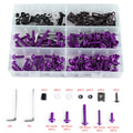 177PCS Fairing Bolts Kit M5/M6 for Sportbikes (Universal) - Purple