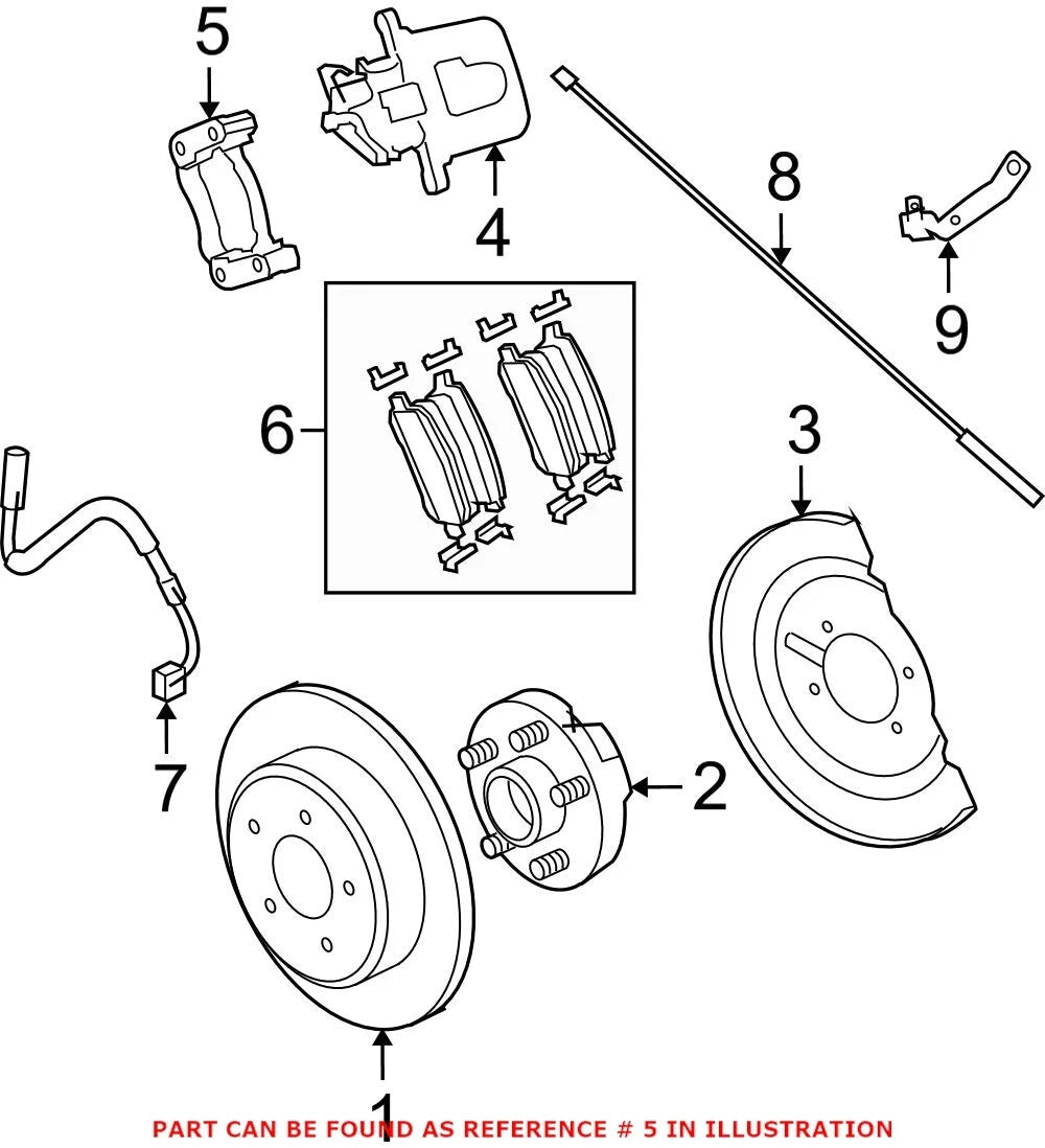 Rear Passenger Right Disc Brake Caliper Bracket for Dodge (OEM)