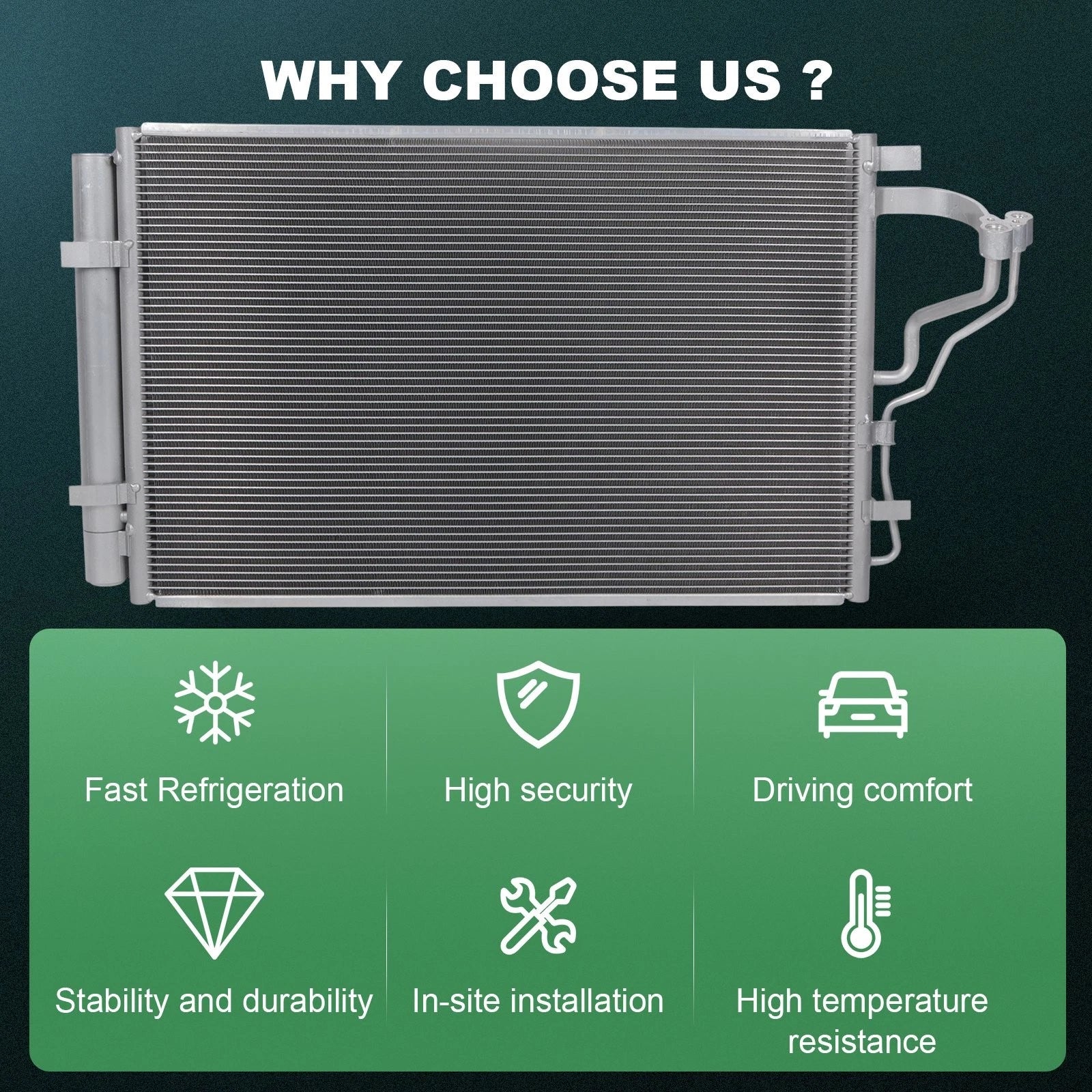 AC Condenser for Hyundai Elantra (2014–2016) & Kia Forte Koup (2015–2016)