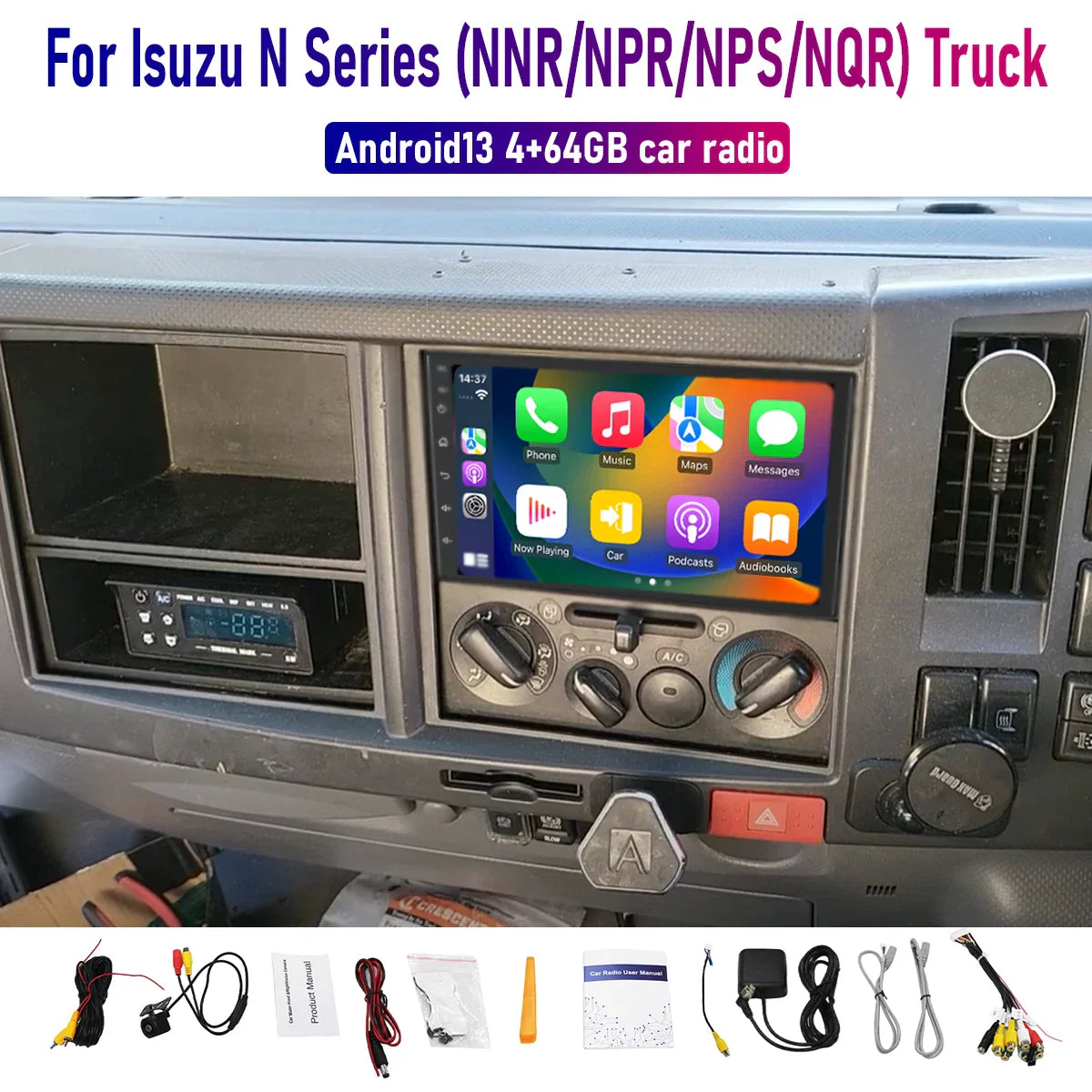 Apple CarPlay Android Auto Head Unit for Isuzu N Series Truck (NNR/NPR/NPS/NQR)