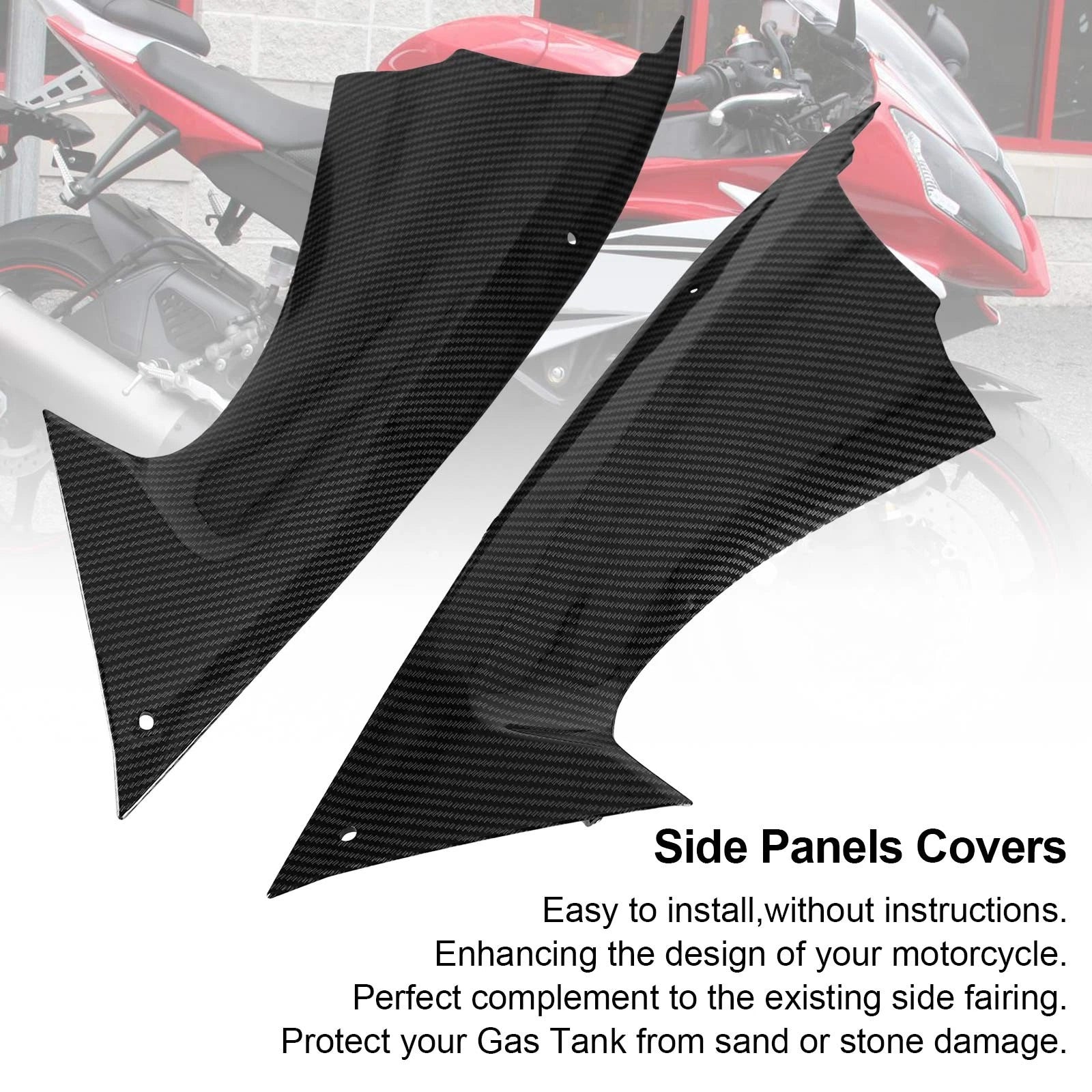 Gas Tank Side Cover Panel Trim for Yamaha YZF R6 (2008–2014) Carbon