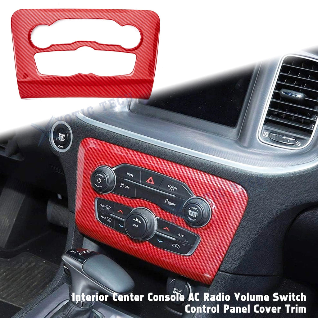 Carbon Fiber Look AC Switch Panel Cover for Dodge Charger (2015–2023)