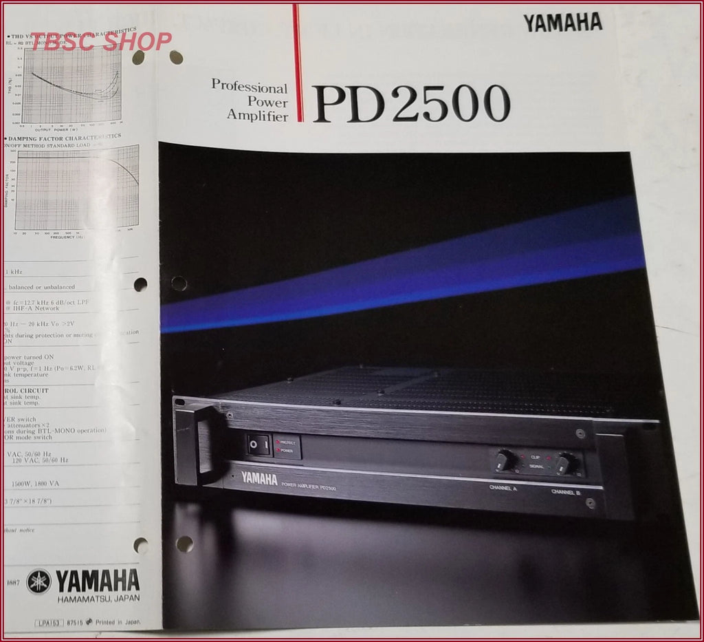 Yamaha PD2500 Power Amplifier for Yamaha PD2500