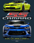 Clothing T-Shirt for Chevrolet Camaro SS Heather Navy (2016–2019)