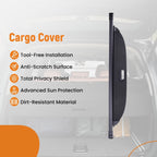 Retractable Cargo Cover for Hyundai Santa Fe (2019–2023) Black