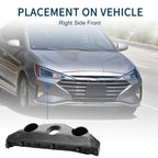 1pc Right Front Bumper Retainer Bracket for Nissan Versa (2020–2022) Black ABS