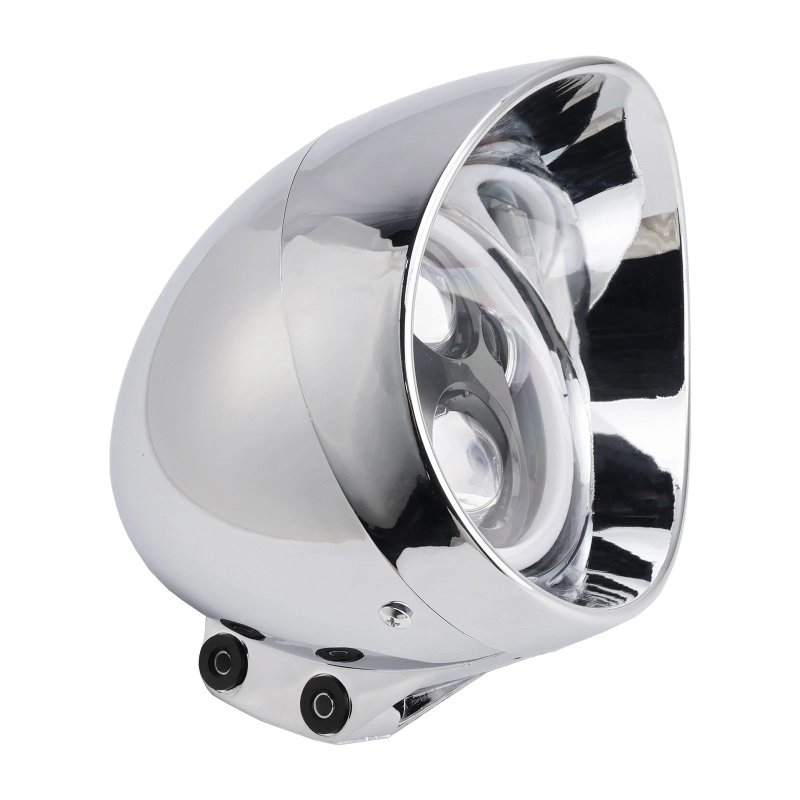 5.75" Chrome Motorcycle Spotlight Headlight Fog 4-Bulbs for Motorcycle Scooter