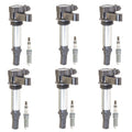 Set of 6 Ignition Coils & NGK Spark Plugs for Cadillac CTS STS Traverse (V6)