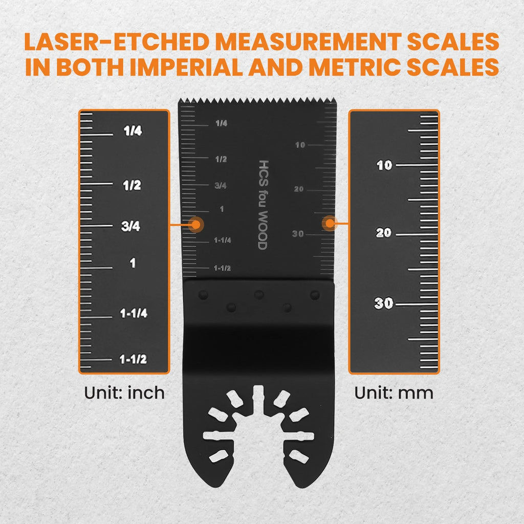 50x Oscillating Multi Tool Saw Blades for Universal Use (Metal, Wood, Plastic)