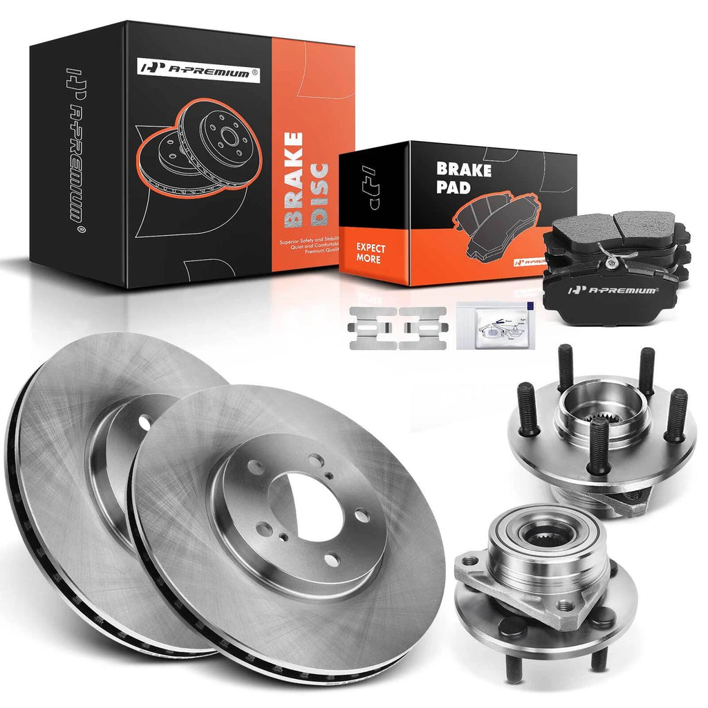 Front Disc Brake Rotor Pad & Hub Bearing for Ford Taurus Mercury Sable (1996–2005)