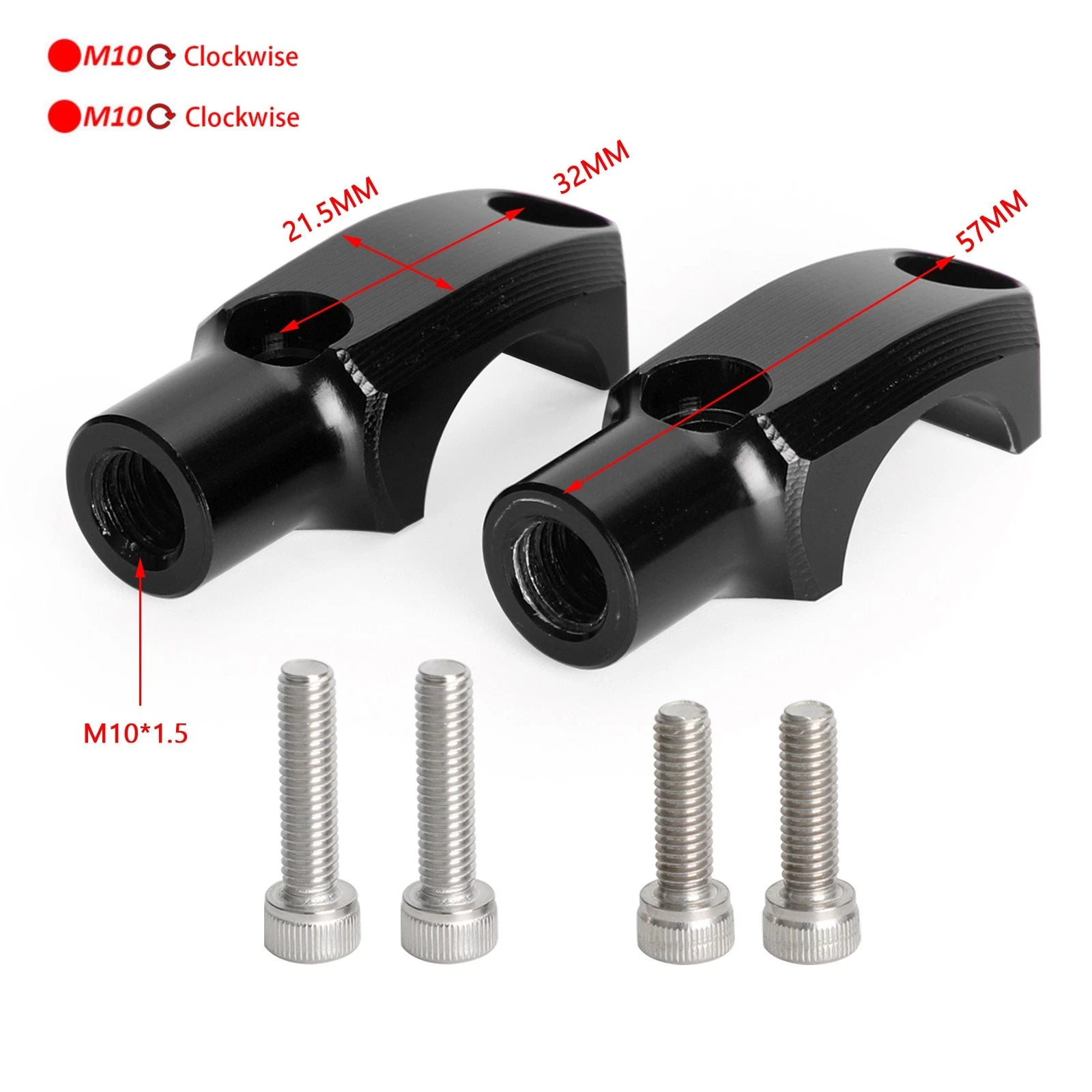 Master Cylinder Clamp Mirror Mount for BMW R1200GS R1250GS R1200R R1250R (2013–2023)