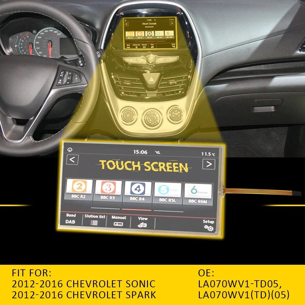 7" Radio Touch Screen for Chevrolet Sonic Spark (2012–2016) LA070WV1-TD05