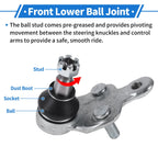 2X Front Lower Ball Joints for Toyota Camry (2001–2006) No. 4334009010/4333009560