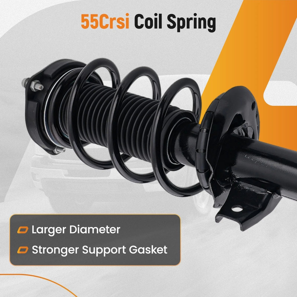 Front Struts with Coil Springs Sway Bars Kit for Volkswagen Tiguan (2009–2017)